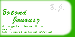 botond janousz business card